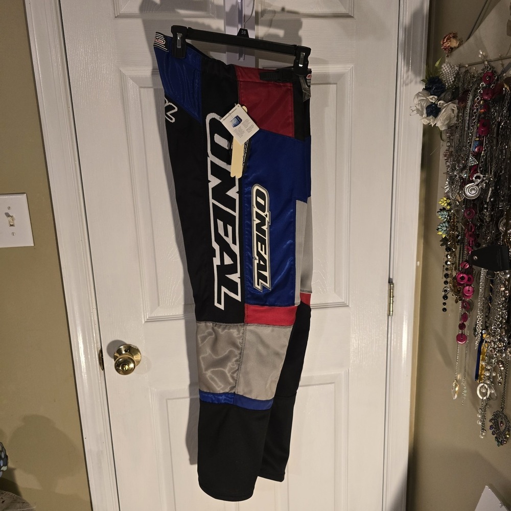 O'neal Method Oneal Red White‎ Blue Black MX Motorcycle ATV Riding Pants Size 14
